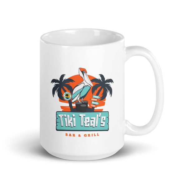 White Glossy Mug - Tiki Teal's